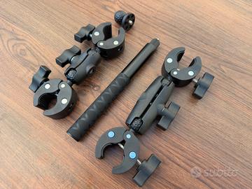 Bundle mount moto doppio morsetto + selfie stick