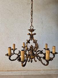 Lampadari classici vintage ottone/bronzo