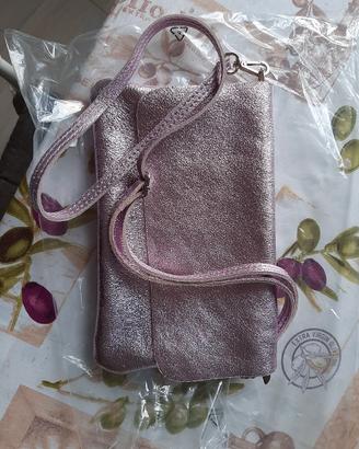borsa pochette tezuk rosa