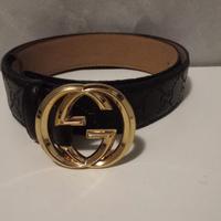 cintura Gucci in pelle nera