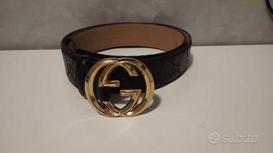 cintura Gucci in pelle nera
