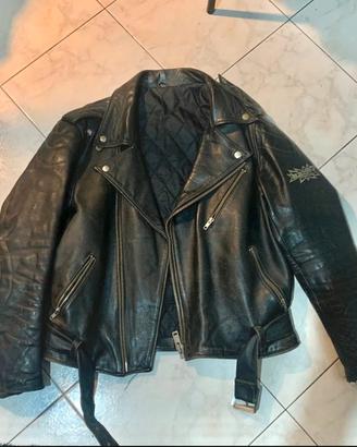 Giacca Chiodo  in Pelle Vintage