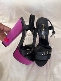 Sandali con tacco John Galliano