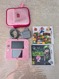 Nintendo 2ds Rosa + giochi e accessori