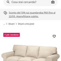 divano Ikea 3 posti "EKTORP"