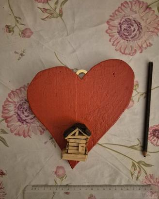 Coppia quadretti/decorazioni in legno artigianali 