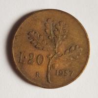 Moneta 20 Lire 1957