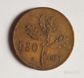 Moneta 20 Lire 1957