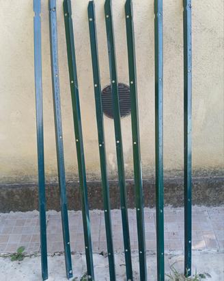 n. 8 paletti recinzione in metallo plastificati