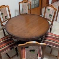 Set tavolo allungabil con 6 sedie