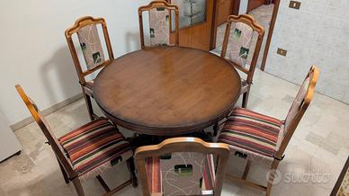 Set tavolo allungabil con 6 sedie