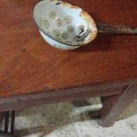 Set Cucina Vintage Ferro Smaltato Bianco e Blu