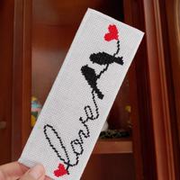 Segnalibro a punto croce “Love” 