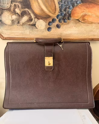 Borsa Pelle Vintage Fondo Magazzino NOS
