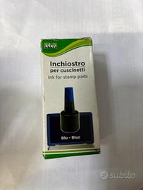 1pz inchiostro per timbri 30cc colore blu