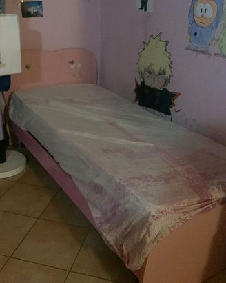 Letto singolo rosa