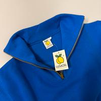 Felpa mezza zip - tinta unita blu Royal