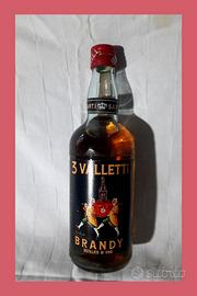 🥃 3 Valletti Brandy – Bottiglia Vintage da Collez