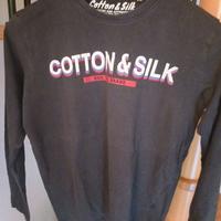 Maglietta M/L nera marca Cotton & Silk tg. M