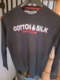 Maglietta M/L nera marca Cotton & Silk tg. M