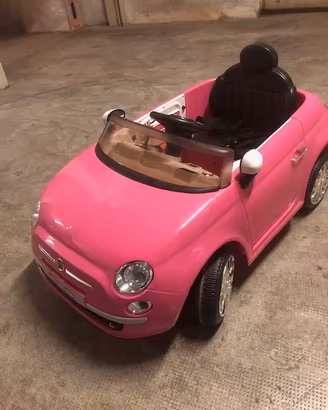 Macchina Elettrica per Bambini 12V Fiat 500 Rosa