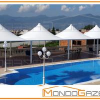 Gazebo 6x6 WIND PLUVIO gronda copertura giardino