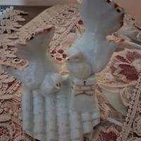 colombe LIMOGES, porcellana bianca e finiture oro