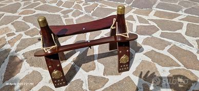 Sgabello egiziano vintage a sella di cammello