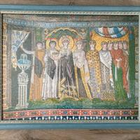 Quadro stampa cornice corteo Teodora San Vitale