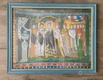 Quadro stampa cornice corteo Teodora San Vitale