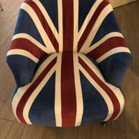 Poltrona con bandiera inglese UNION JACK