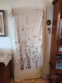 Coppia di grandi tende con stampe chicco di caffe 