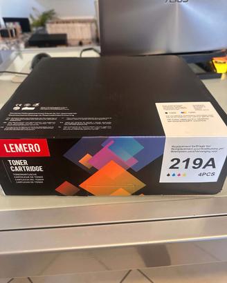 Set 4 Toner Lemero 219A con Chip per HP 3202 3302