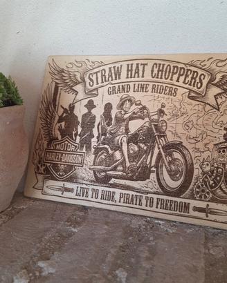 Quadro One Piece Harley Davidson stile vintage 