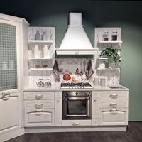 Cucina Febal Gala classica ad angolo legno bianco