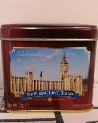 Scatola Latta Thè. New English Teas. London. 