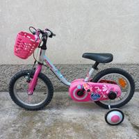 Bicicletta con rotelle 14" Decathlon bambina