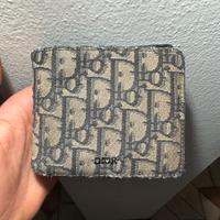 Portafoglio Dior Jaquard Beige/Nero con Fattura