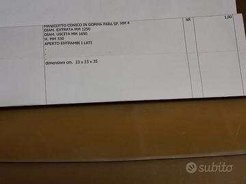 MANICOTTO CONICO IN GOMMA PARA SP. MM 4