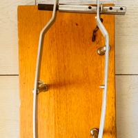 Morsa Porta Prosciutto Vintage in Legno e Acciaio