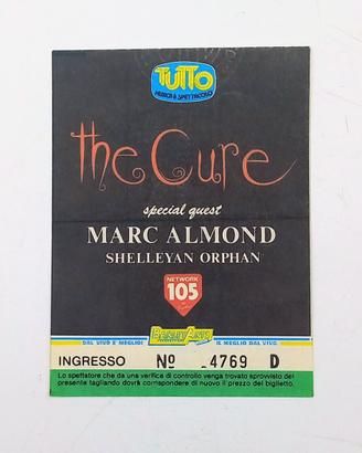 Biglietto RARO The Cure + Marc Almond  1989
