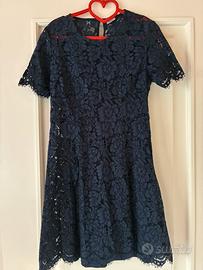 Abiti corto in pizzo blu