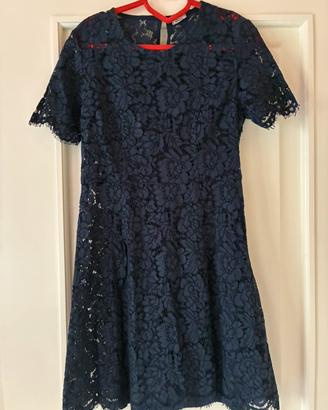 Abiti corto in pizzo blu