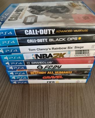 Lotto nove giochi PS4 (anche singolarmente)