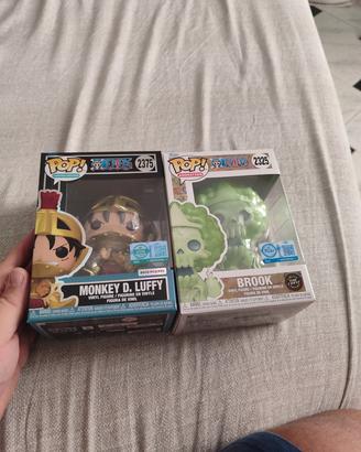 2 funko luffy 9500 pezzi e brook chase one piece