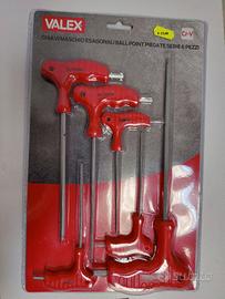 Chiavi maschio esag. Ball point piegate 6 pz