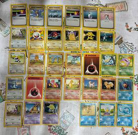 Lotto 32 carte pokemon set base vintage ita