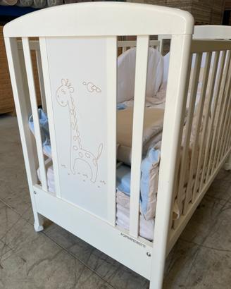 Lettino Foppapedretti bianco con giraffa