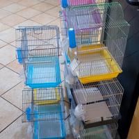 Dieci gabbie per canarini