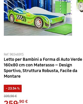 letto bimbo auto